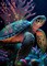 5D Diamond Art Kits for Adults Beginners,Sea Turtle DIY Paint with Round Full Drill Diamonds Painting Mosaic Gems Art for Home Office Wall Decor 12x16 Inch